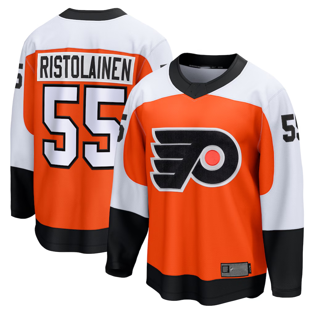Crovyle P.Flyers #55 Rasmus Ristolainen Orange Home Breakaway Jerseys
