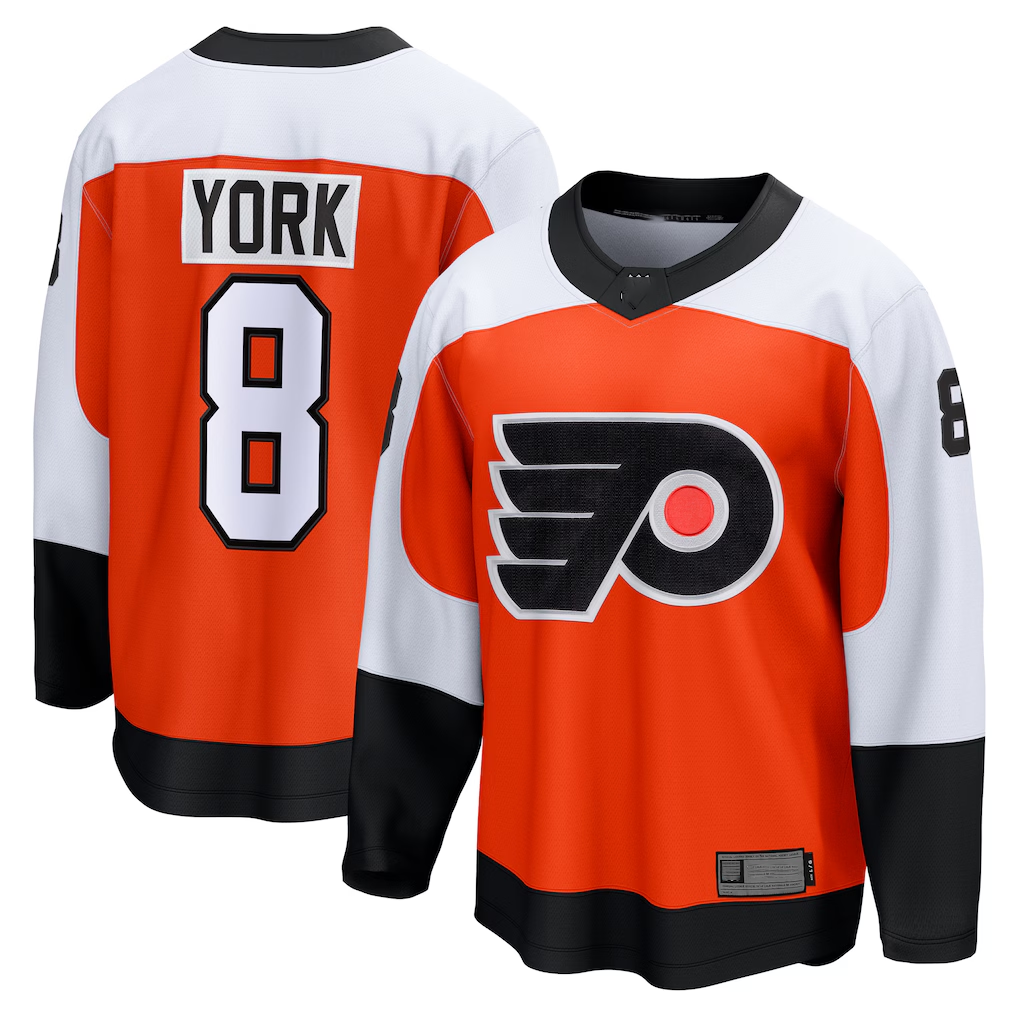 Crovyle P.Flyers #8 Cam York Orange Home Breakaway Jerseys