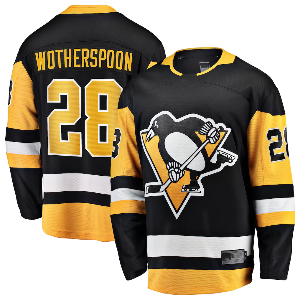 Crovyle P.Penguins #28 Parker Wotherspoon Black Home Breakaway Jerseys