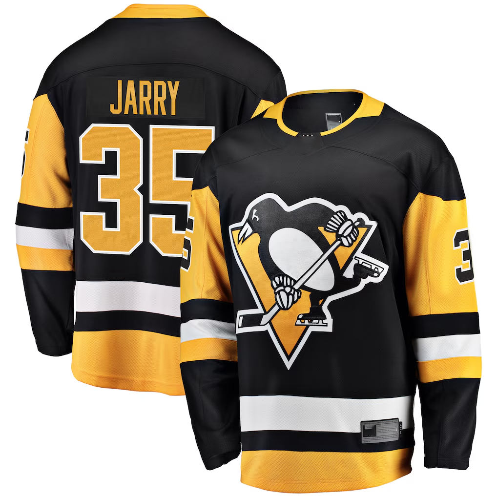 Crovyle P.Penguins #35 Tristan Jarry Black Home Breakaway Player Jerseys