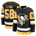 Crovyle P.Penguins #58 Kris Letang Black Home Premium Jerseys