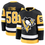 Crovyle P.Penguins #58 Kris Letang Black Home Premium Jerseys