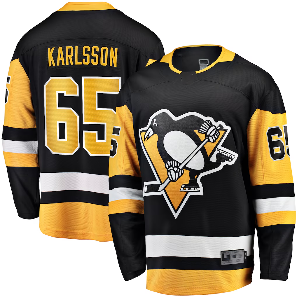 Crovyle P.Penguins #65 Erik Karlsson Black Home Breakaway Jerseys