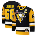 Crovyle P.Penguins #66 Mario Lemieux Black 1991?92 Power Play Jerseys