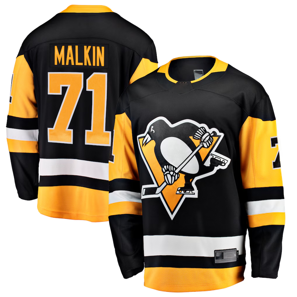 Crovyle P.Penguins #71 Evgeni Malkin Black Home Breakaway Jerseys
