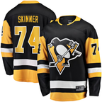 Crovyle P.Penguins #74 Stuart Skinner Black Home Breakaway Jerseys