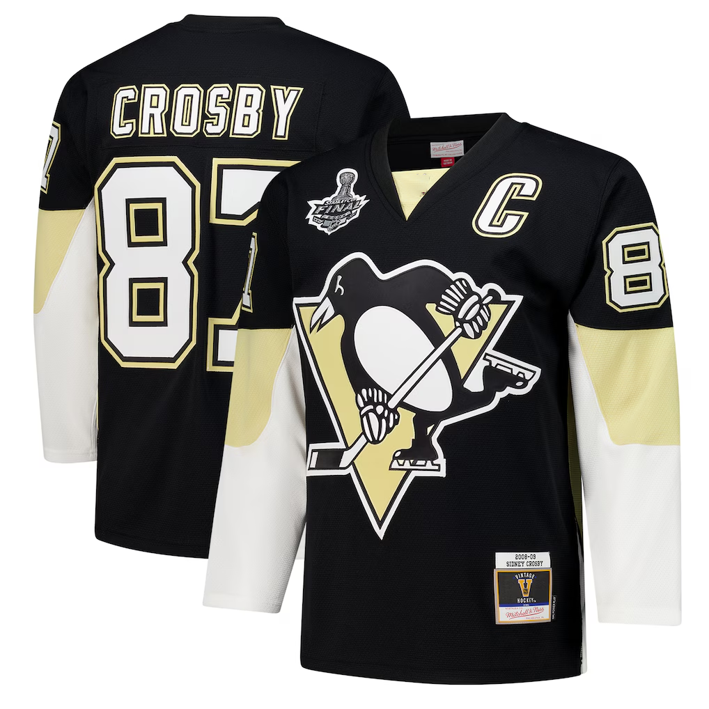 Crovyle P.Penguins #87 Sidney Crosby Black 2008 Power Play Jerseys