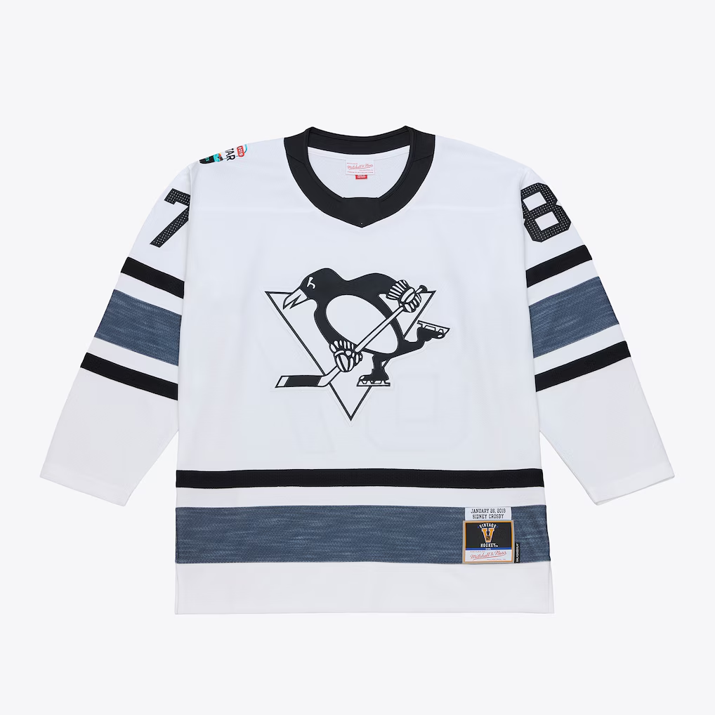 Crovyle P.Penguins #87 Sidney Crosby Mitchell & Ness White 2019 All-Star Game Power Play Jerseys