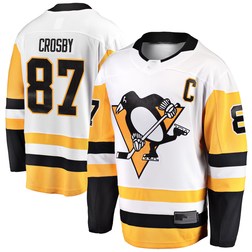 Crovyle P.Penguins #87 Sidney Crosby White Breakaway Jerseys