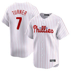 Crovyle P.Phillies #7 Trea Turner Player White Home Limited Stitched Jerseys