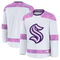 Crovyle S.Kraken White 2024 Hockey Fights Cancer Practice Jerseys