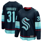 Crovyle S.Kraken #31 Philipp Grubauer Navy Home Breakaway Player Jerseys
