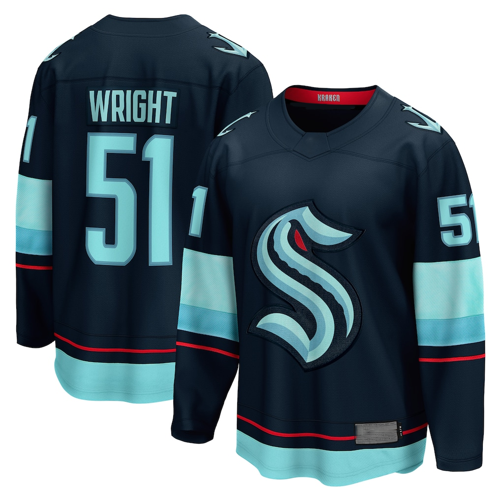 Crovyle S.Kraken #51 Shane Wright Deep Sea Blue Home Breakaway Player Jerseys