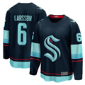 Crovyle S.Kraken #6 Adam Larsson Deep Sea Blue Home Breakaway Player Jerseys