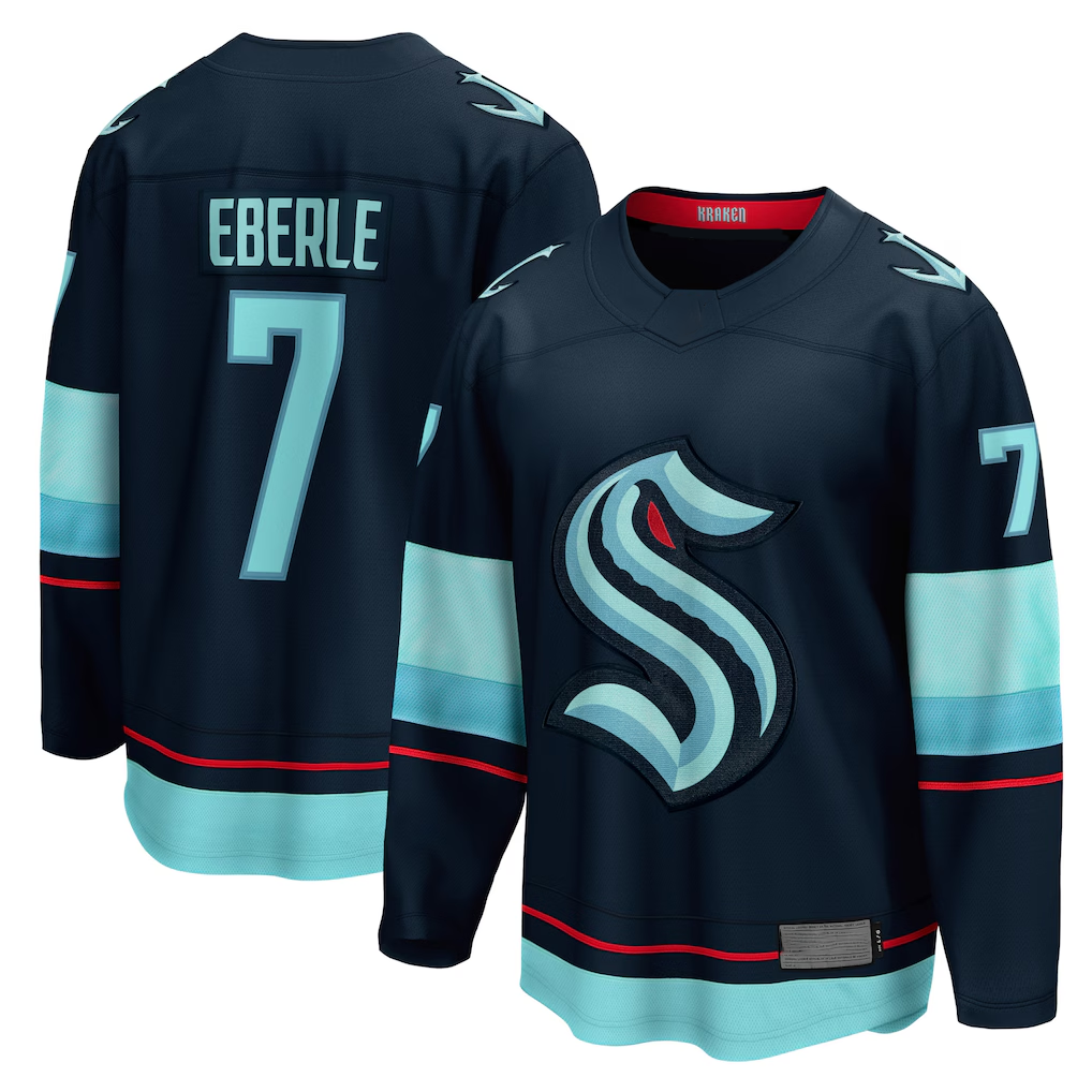 Crovyle S.Kraken #7 Jordan Eberle Navy Home Breakaway Player Jerseys