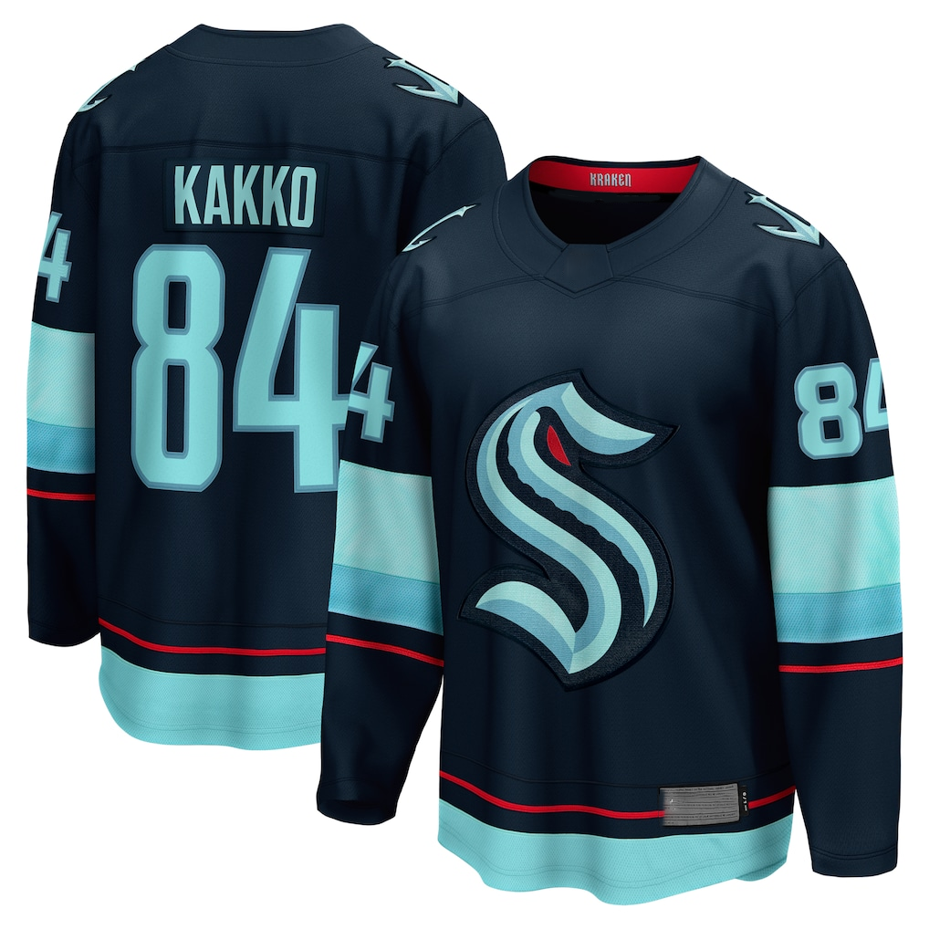 Crovyle S.Kraken #84 Kaapo Kakko Deep Sea Blue Home Breakaway Player Jerseys
