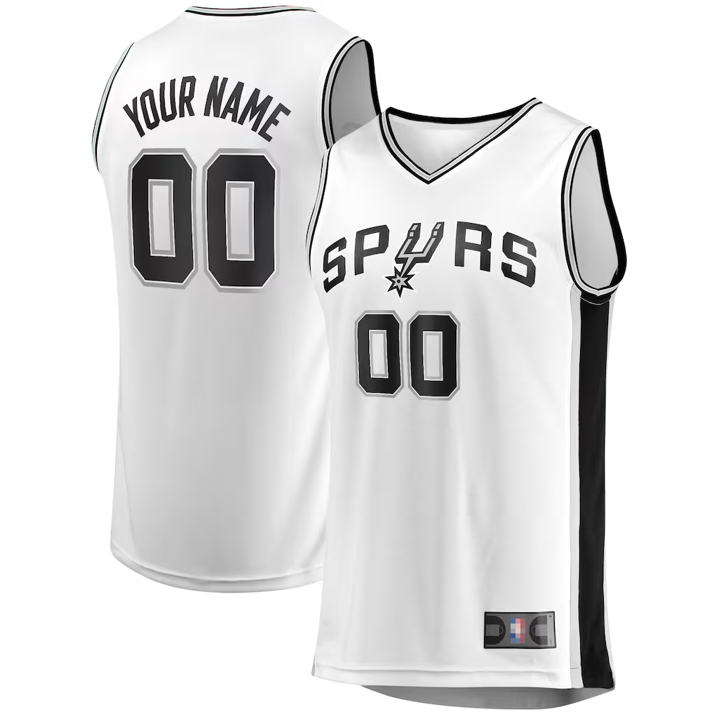 Crovyle SA.Spurs Fanatics White Fast Break Custom Replica Jerseys - Association Edition