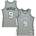 Crovyle SA.Spurs #9 Tony Parker Mitchell & Ness Gray Hall of Fame Class of 2023 Throwback Swingman Jerseys