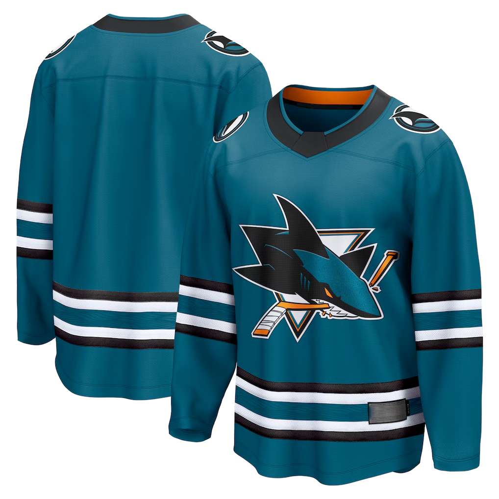 Crovyle S.Jose Sharks Teal Home Breakaway Jerseys