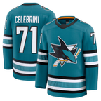 Crovyle S.Jose Sharks #71 Macklin Celebrini Teal Home Premium Jerseys