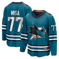 Crovyle S.Jose Sharks #77 Michael Misa Teal Breakaway Jerseys