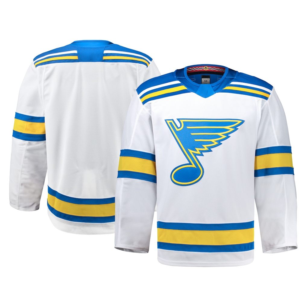 Crovyle St.L.Blues White Away Authentic Pro Jerseys