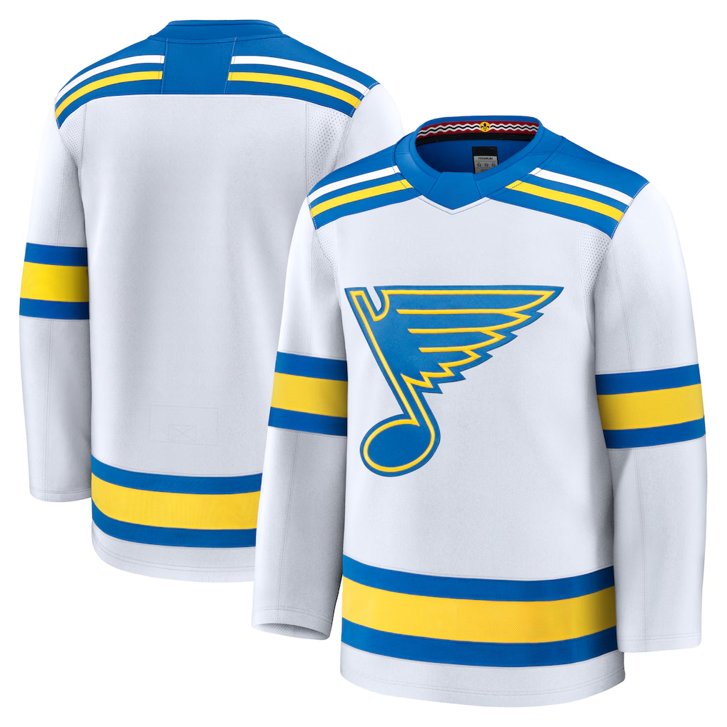 Crovyle St.L.Blues White Away Premium Jerseys