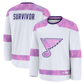 Crovyle St.L.Blues White Hockey Fights Cancer Survivor Practice Jerseys