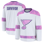 Crovyle St.L.Blues White Hockey Fights Cancer Survivor Practice Jerseys