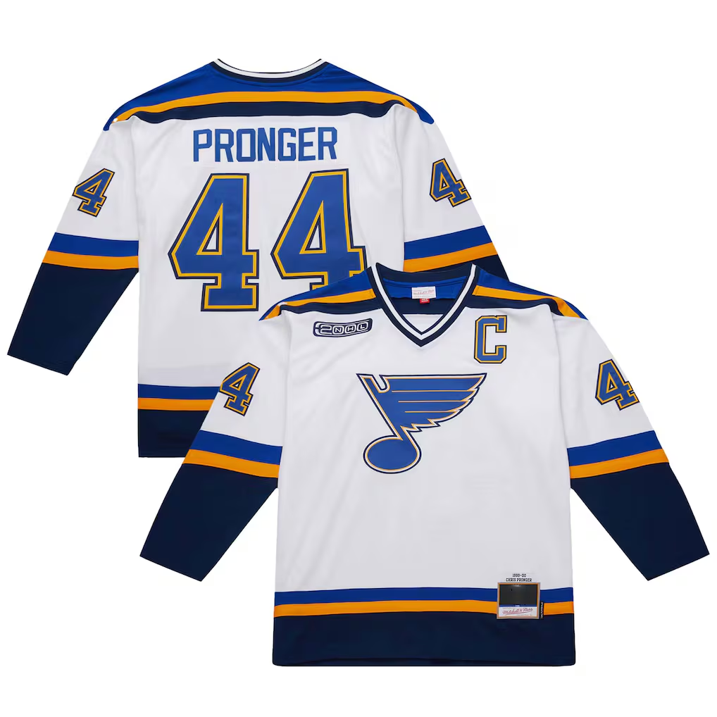 Crovyle St.L.Blues #44 Chris Pronger White 1999-00 Power Play Jerseys