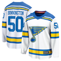 Crovyle St.L.Blues #50 Jordan Binnington White Away Breakaway Player Jerseys