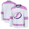 Crovyle TB.Lightning White 2024 Hockey Fights Cancer Practice Jerseys