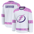 Crovyle TB.Lightning White Hockey Fights Cancer Survivor Practice Jerseys