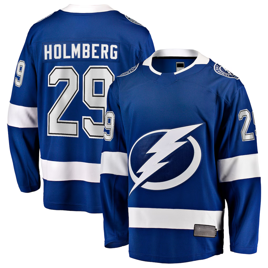 Crovyle TB.Lightning #29 Pontus Holmberg Blue Home Breakaway Player Jerseys