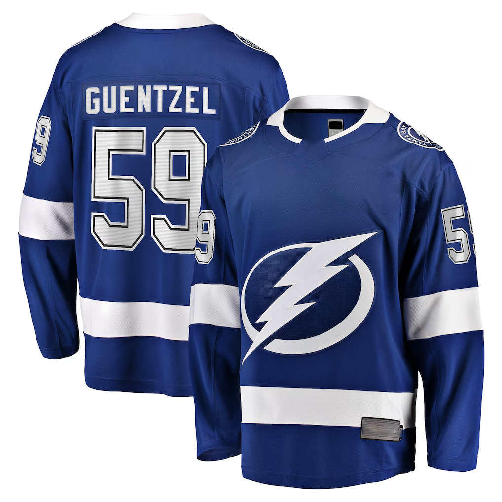 Crovyle TB.Lightning #59 Jake Guentzel Blue Home Premier Breakaway Player Jerseys