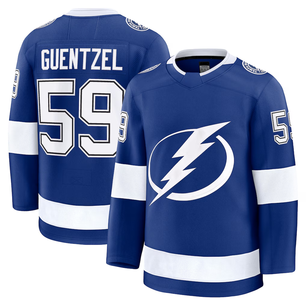 Crovyle TB.Lightning #59 Jake Guentzel Blue Home Premium Jerseys