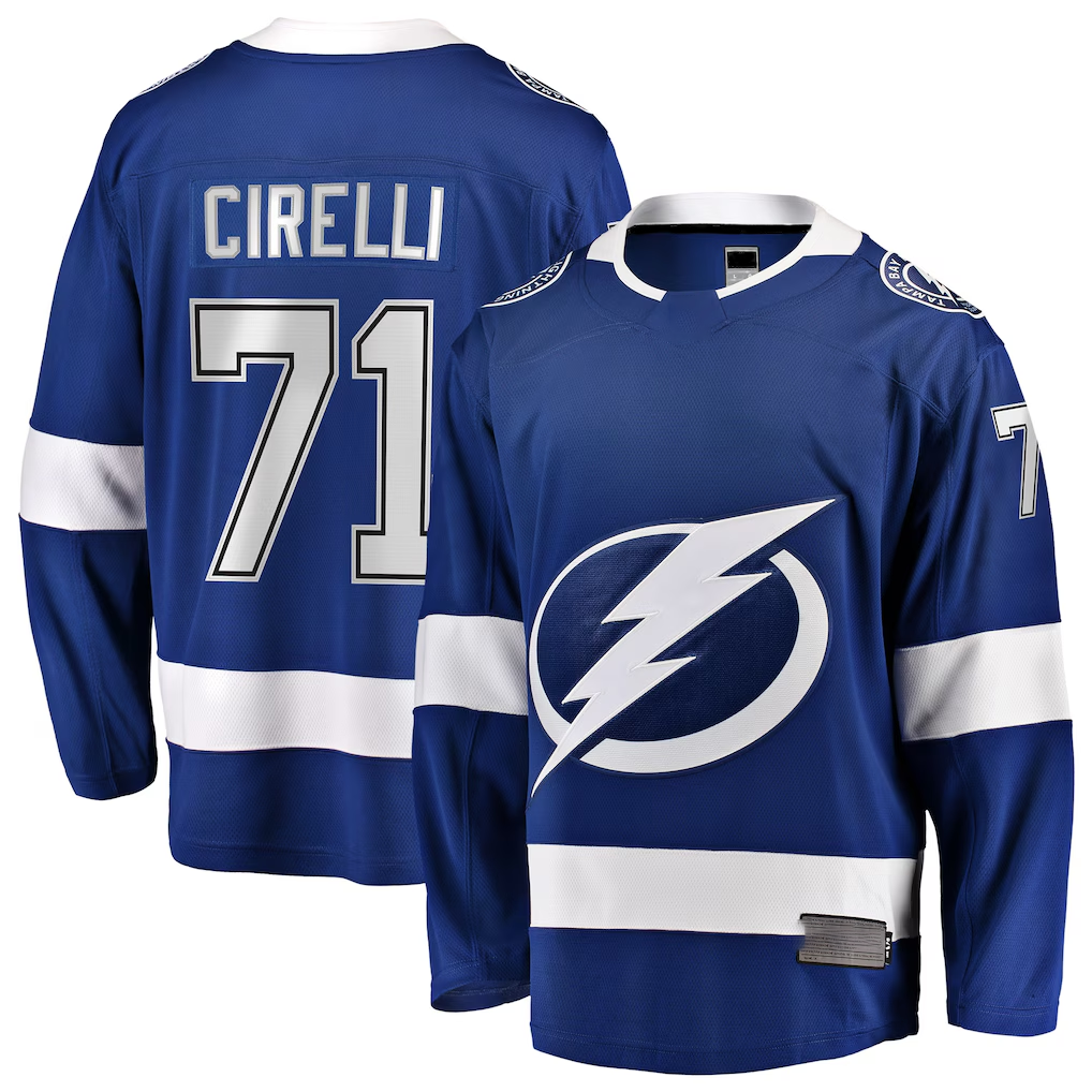 Crovyle TB.Lightning #71 Anthony Cirelli Blue Home Breakaway Player Jerseys