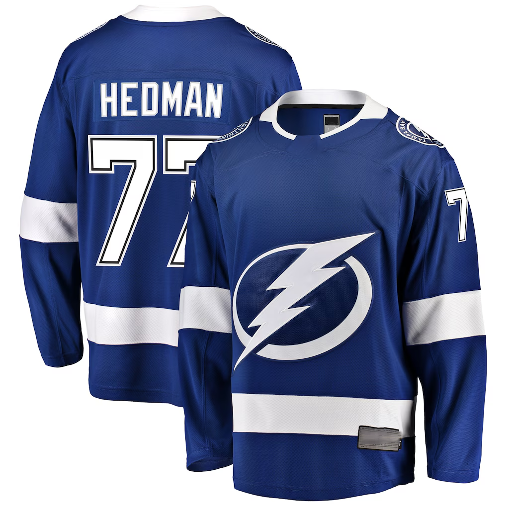 Crovyle TB.Lightning #77 Victor Hedman Blue Home Breakaway Jerseys
