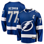 Crovyle TB.Lightning #77 Victor Hedman Blue Home Captain Patch Breakaway Jerseys