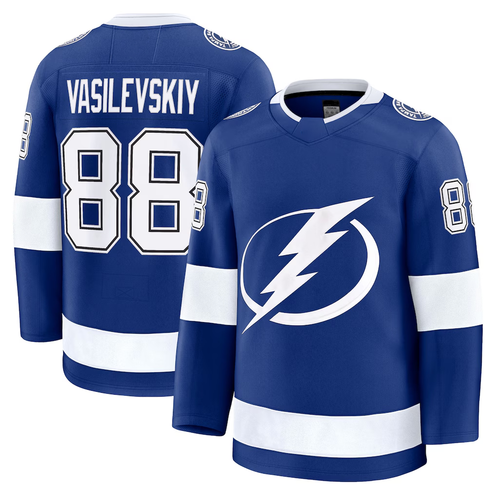 Crovyle TB.Lightning #88 Andrei Vasilevskiy Blue Home Breakaway Player Jerseys