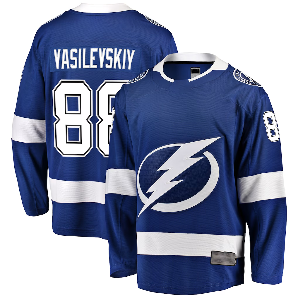 Crovyle TB.Lightning #88 Andrei Vasilevskiy Blue Home Premium Jerseys