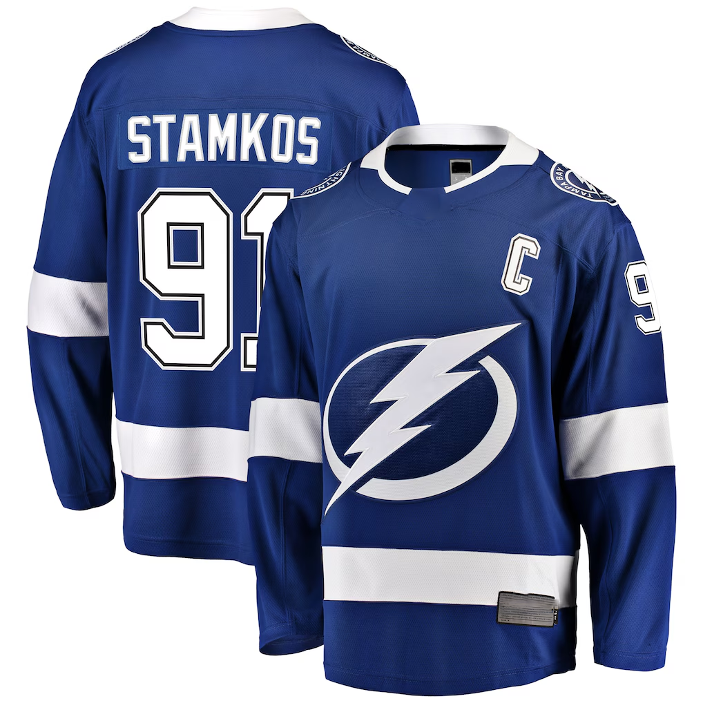 Crovyle TB.Lightning #91 Steven Stamkos Blue Breakaway Player Jerseys