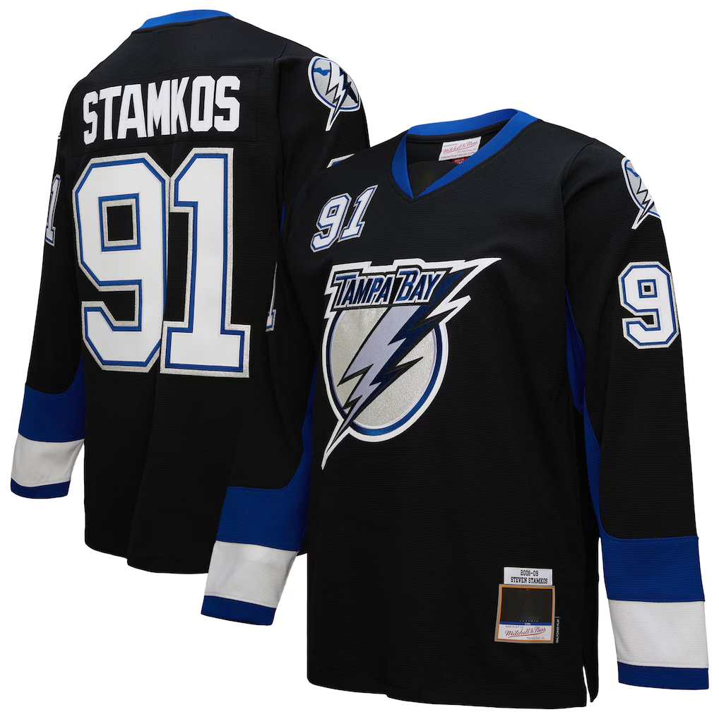 Crovyle TB.Lightning #91 Steven Stamkos Mitchell & Ness Black 2008?09 Power Play Jerseys