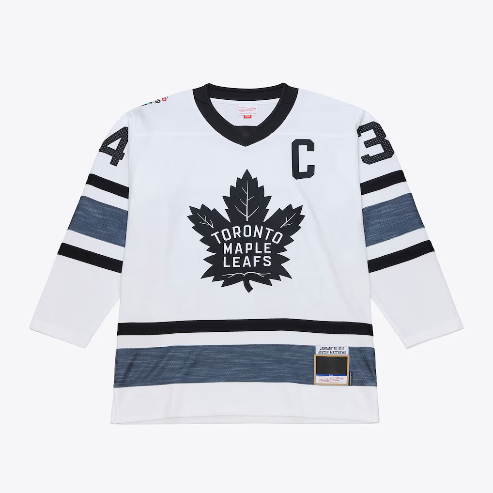Crovyle T.Maple Leafs Auston Matthews Mitchell & Ness White 2019 All-Star Game Power Play Jerseys