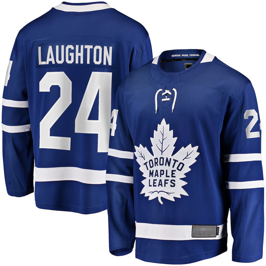 Crovyle T.Maple Leafs #24 Scott Laughton Blue Home Breakaway Jerseys