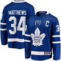Crovyle T.Maple Leafs #34 Auston Matthews Blue Captain Patch Home Breakaway Player Jerseys