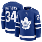 Crovyle T.Maple Leafs #34 Auston Matthews Blue Home Premium Jerseys