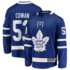 Crovyle T.Maple Leafs #53 Easton Cowan Blue Home Breakaway Jerseys