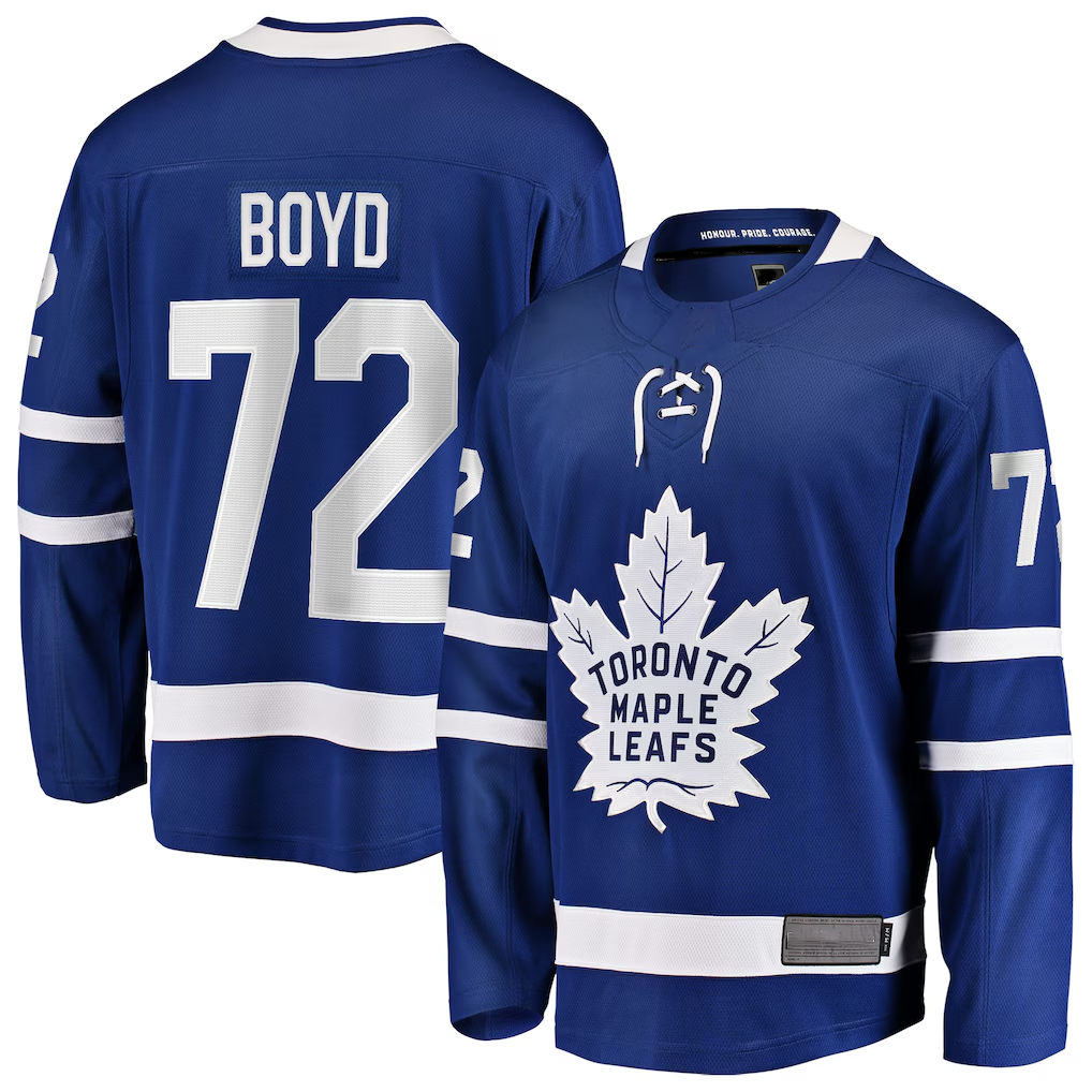 Crovyle T.Maple Leafs #72 Travis Boyd Blue Home Breakaway Jerseys