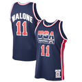 Crovyle U.Jazz #11 Karl Malone Mitchell & Ness Navy 1992 Dream Team Authentic Jerseys